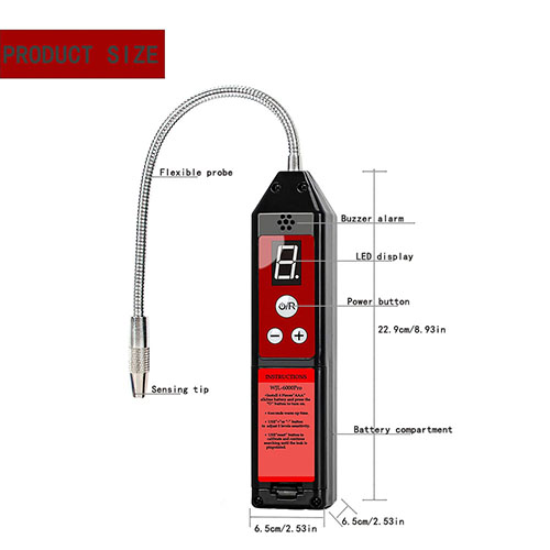 Basic Corona Style Halogen Leckdetektor Pro WJL-6000pro Pro